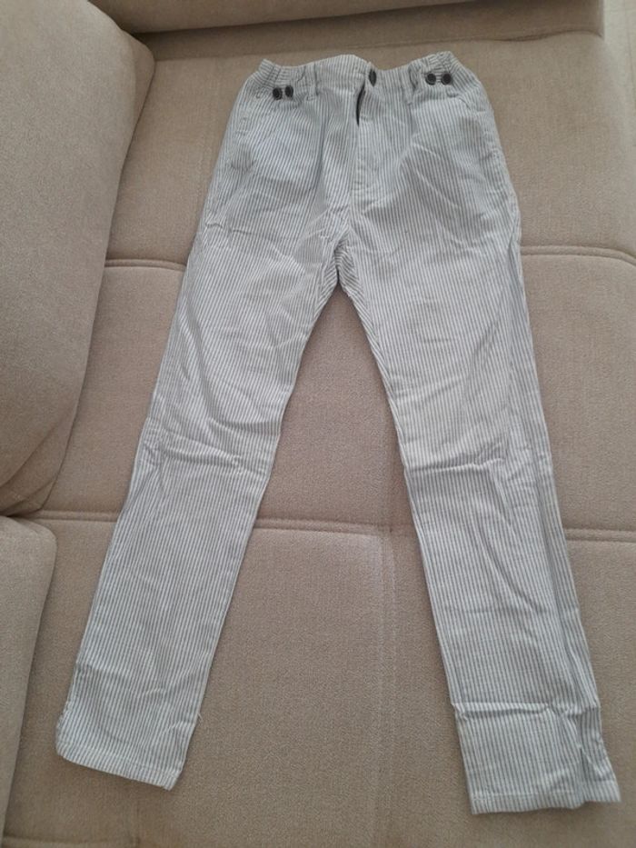 Pantalon rayé neuf garçon 9/10 ans Zara