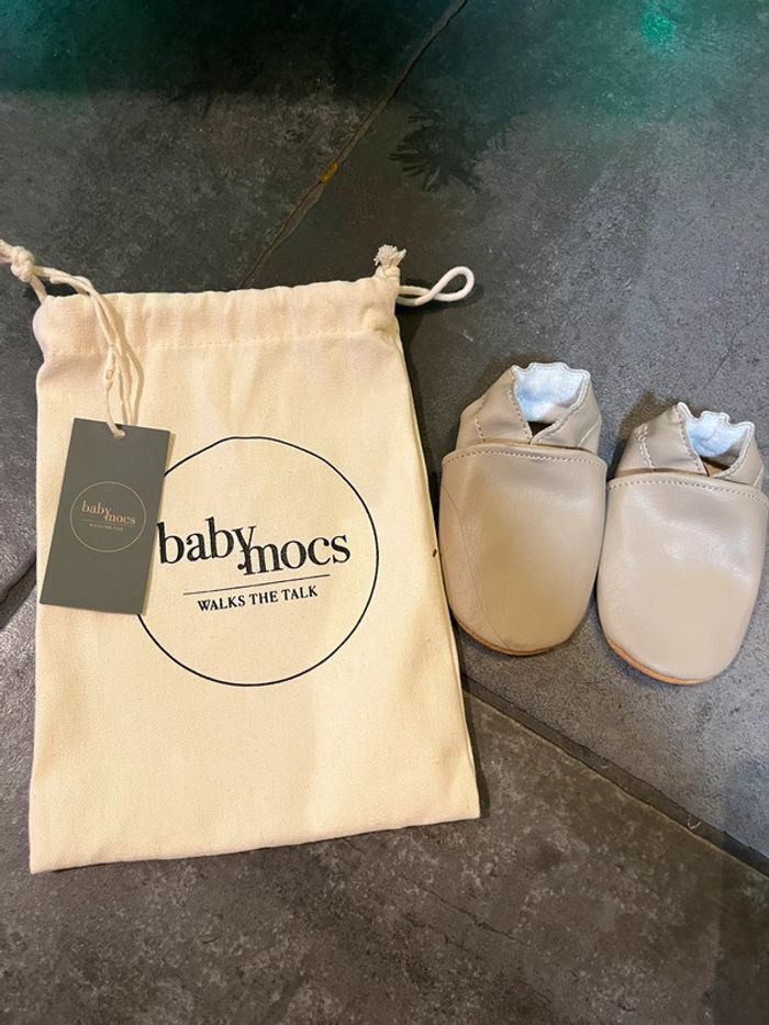 Chaussons Babymocs beige