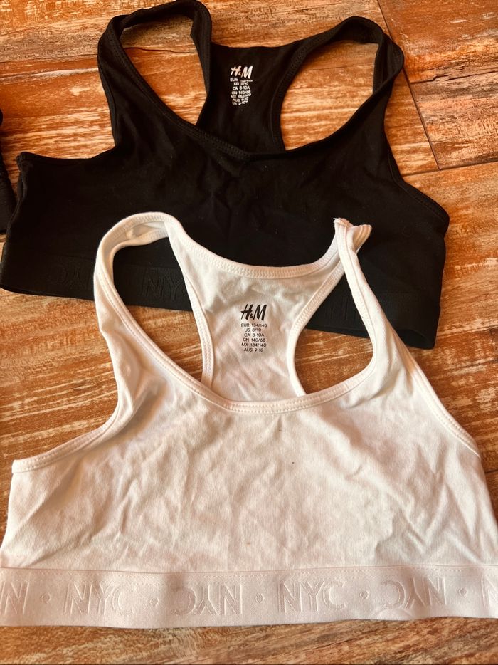 Lot de 4 brassières taille 8-10 ans H&M - photo numéro 4