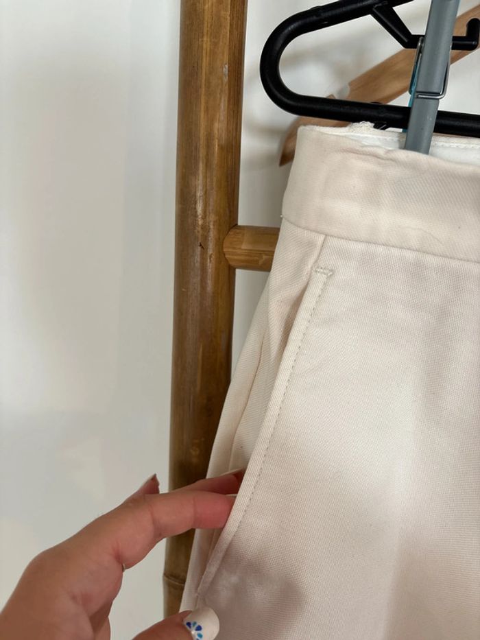 Pantalon habillé couleur crème Zara taille 40 - photo numéro 5