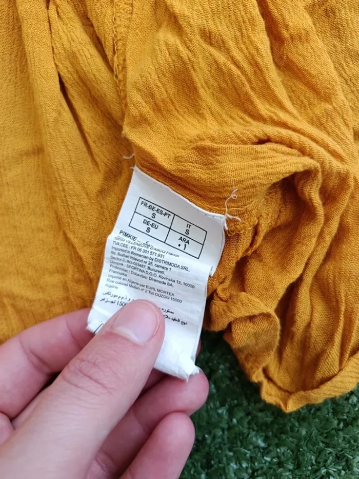 Haut fluide à bretelles moutarde Pimkie taille S taille - photo numéro 4