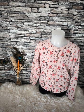 🧡 Superbe gilet fleuri TAO taille 8 ans 🧡