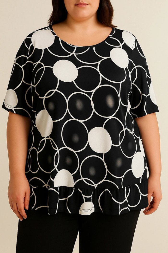 🌿 Blouse fluide à motifs – Taille 48/50