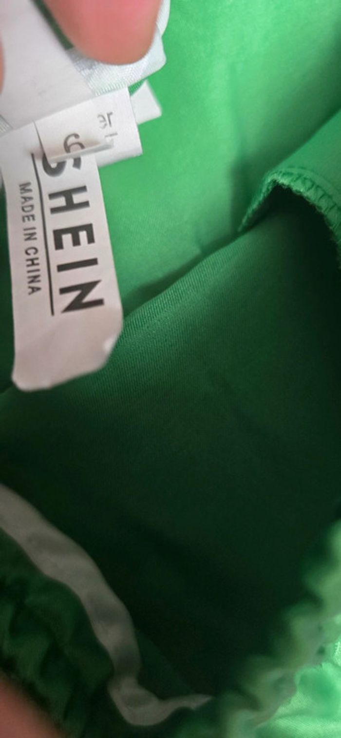 Pantalon satiné vert émeraude taille L - photo numéro 6