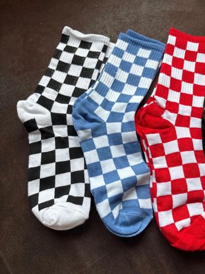 Lot de 4 paires de chaussettes damier - photo numéro 3