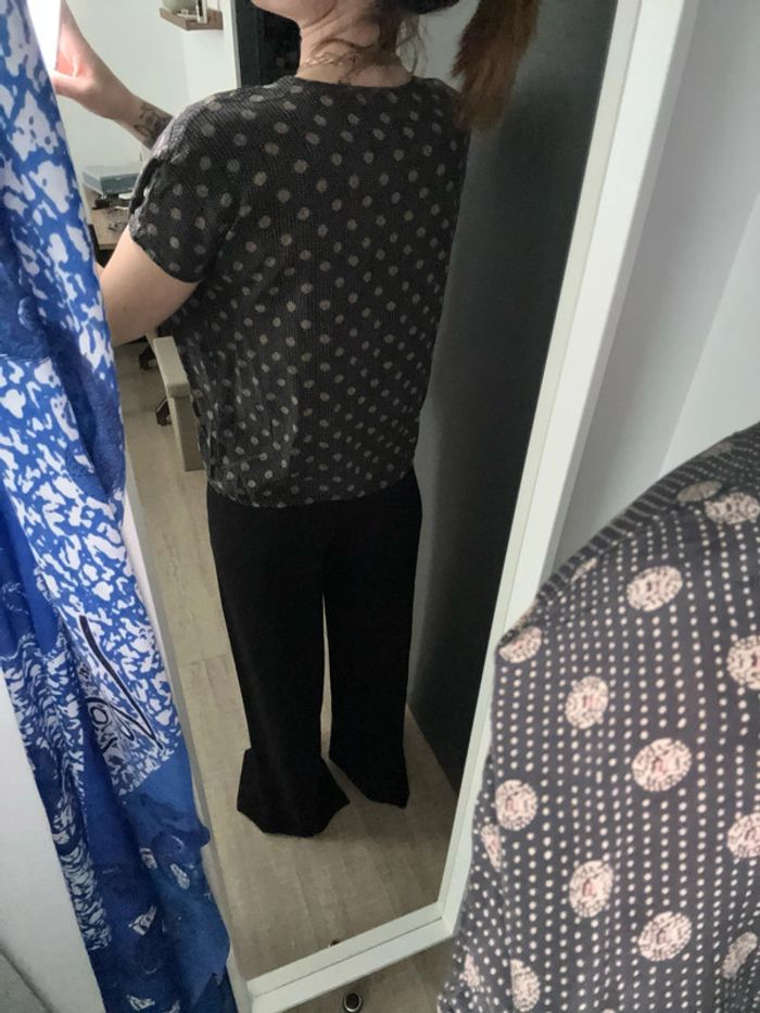 Haut en soie gris taille s - photo numéro 2