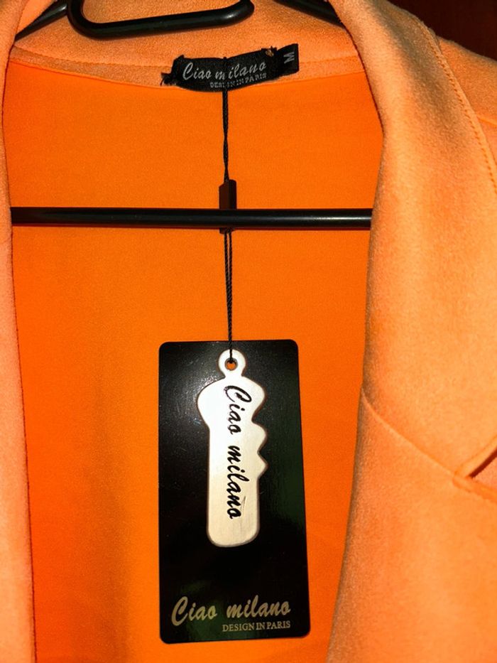 Blazer orange 38-40 neuf Ciao Milano - photo numéro 3