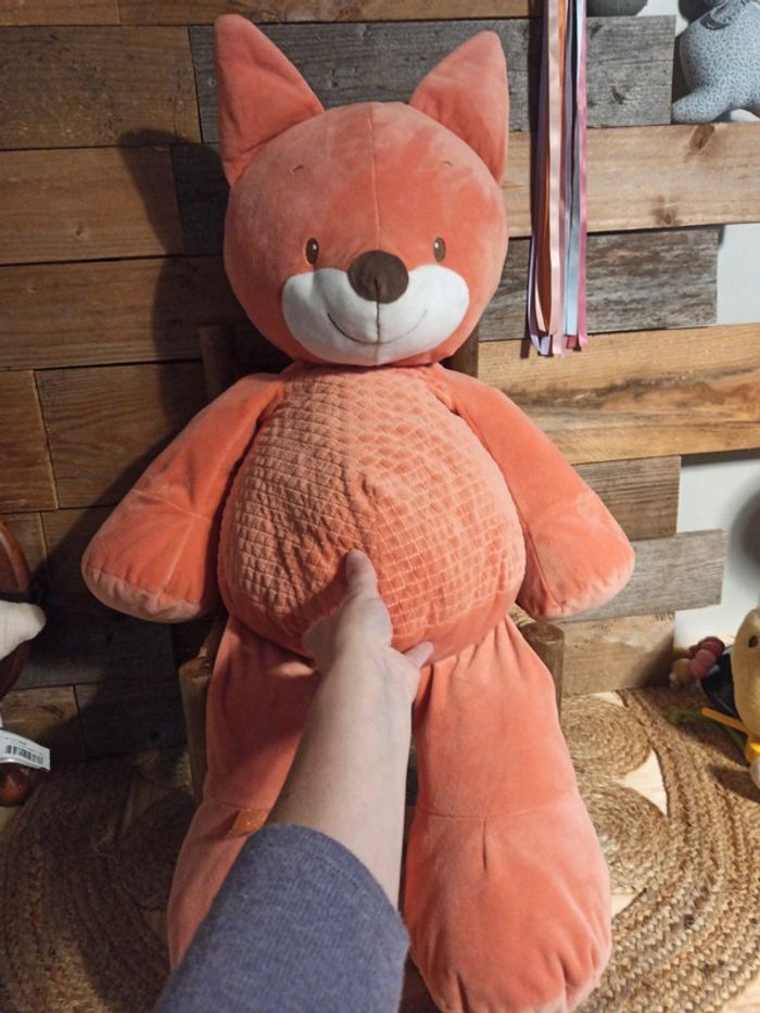 Peluche maxi renard Nattou 75 cm tbe - photo numéro 2
