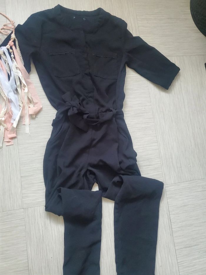 Lot fille 12 ans veste en jean et combinaison noir pantalon - photo numéro 3