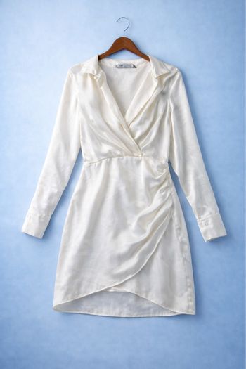 Robe Courte Blanc Cassé Zara