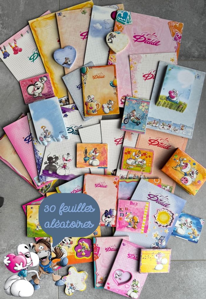 Lot de 30 feuilles Diddl