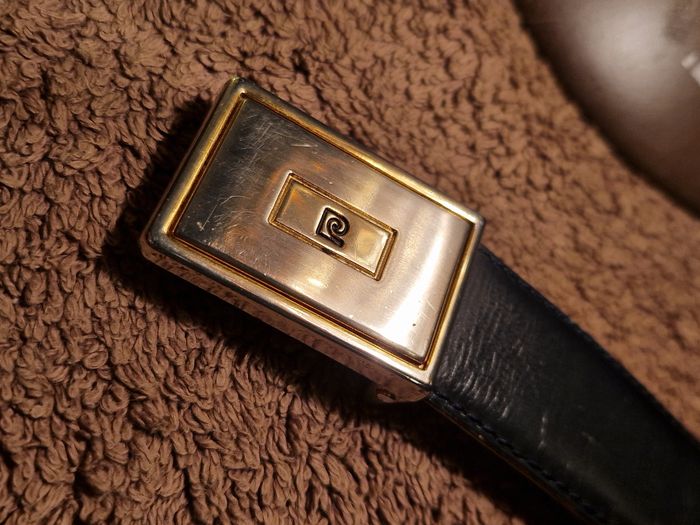 Ceinture cuir bleu marine pierre cardin - photo numéro 7