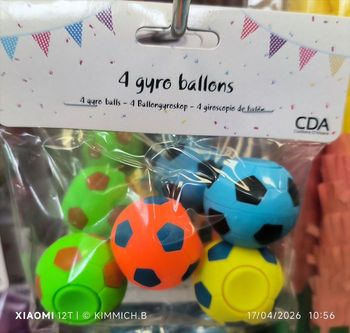 4 Balle gyroscopique.  Tourne sur elle même comme un gyroscope