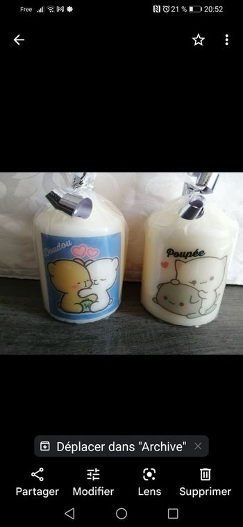 Bougie personnalisée enfant