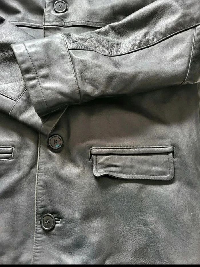 Veste En Cuir Véritable Vachette Homme Mac Lean Taille L Avec Doublure Noir - photo numéro 7