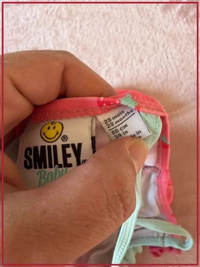 Maillot de bain 1 pièce Smiley Baby - Fraises 🍓 - 23 mois (86 cm) - photo numéro 2