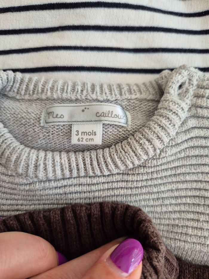 Lot de 7 pulls et vestes bébé garçon 3 mois - photo numéro 3