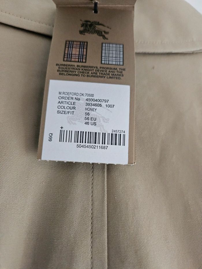 Paletot Burberry original Neuf avec étiquette. - photo numéro 9