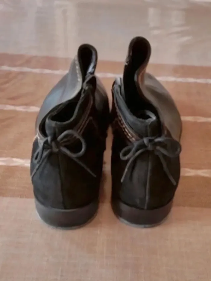 Bottines Minelli cuir noir 38 portées une fois - photo numéro 4