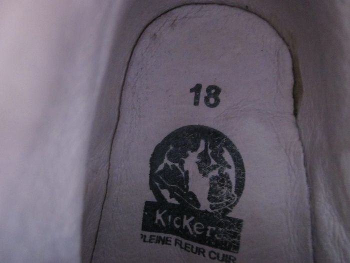 Chaussures Kickers en cuir bleu marine taille 18 - photo numéro 6