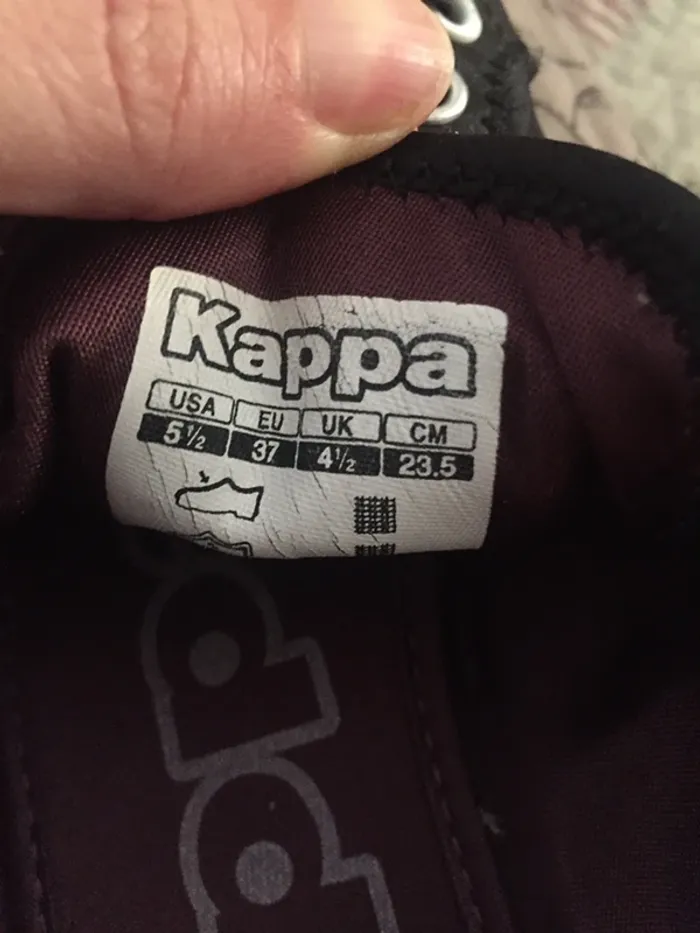 Basket en tissu noir Kappa en 37 - photo numéro 4