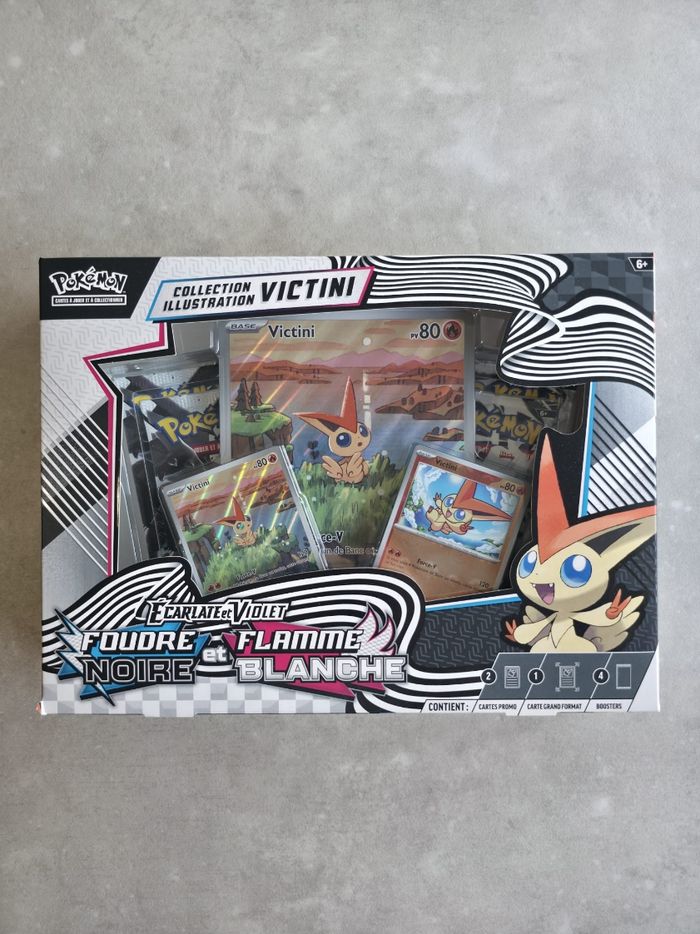 Coffret pokemon victini foudre noire et flamme blanche scellé français