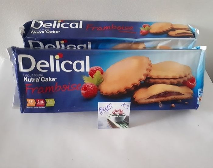 Lot 2 paquets DELICAL - NUTRA CAKE - FRAMBOISE