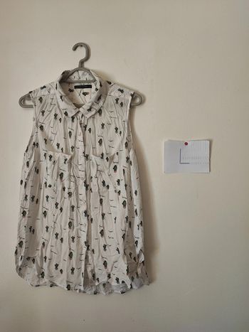 23 – Chemise sans manches imprimé cactus – Fraîche & funky 🌵