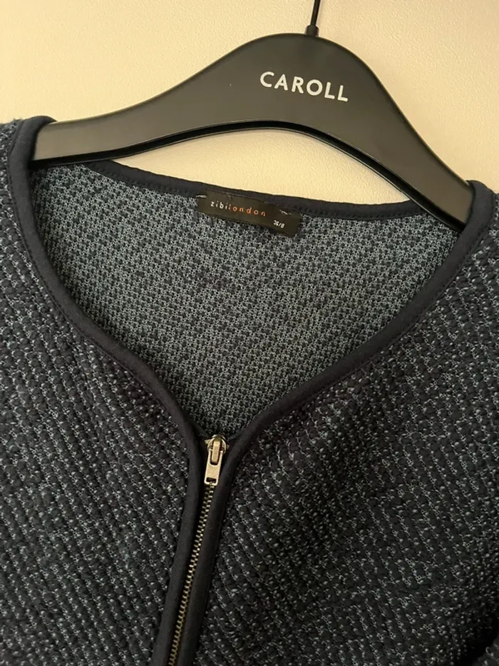Veste gilet en maille bleu taille S 36 zibi london - photo numéro 2