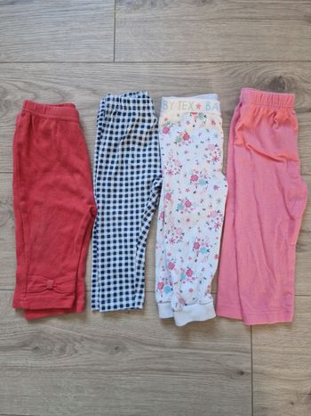 Lot de 4 leggings bébé fille 9 mois