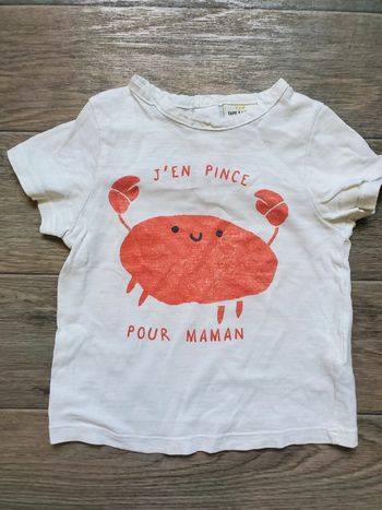 T-shirt taille 18 mois bon état TAO