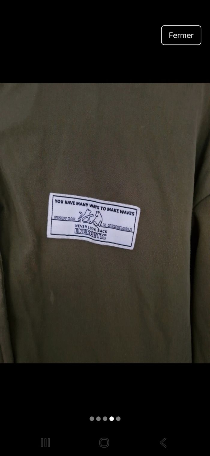 Manteau kaki avec intérieur polaire - photo numéro 2