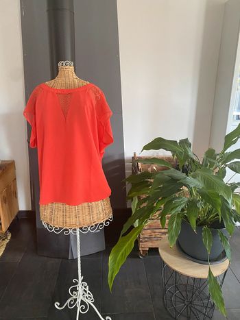 Tee shirt Molly Bracken manche courte corail coupe oversize taille M