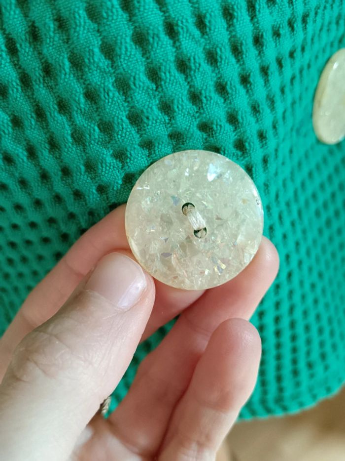 Veste ample nid d'abeille verte - photo numéro 5