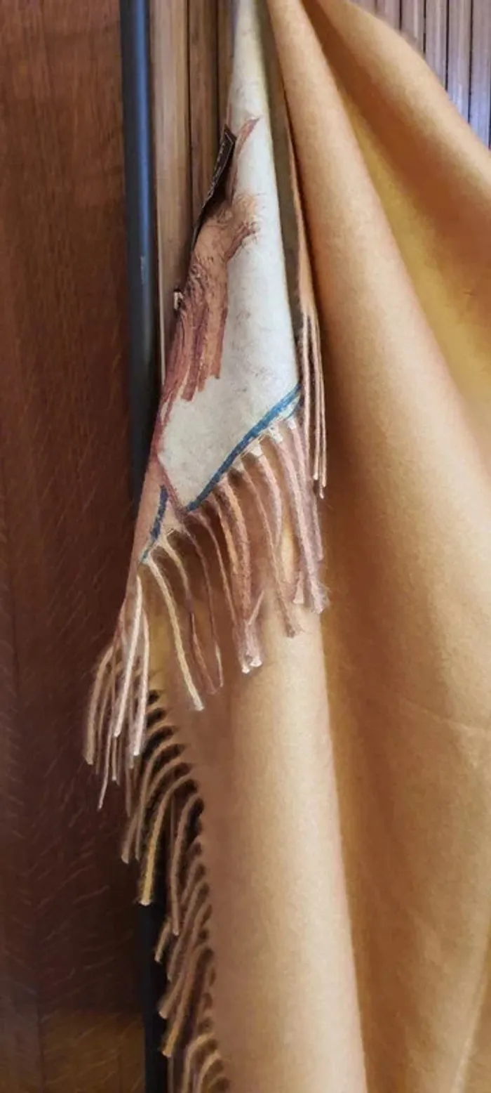 Superbe châle Cachemire "Virgin Woo Feel" , motif tournesol de Vincent Van Gogh - photo numéro 6