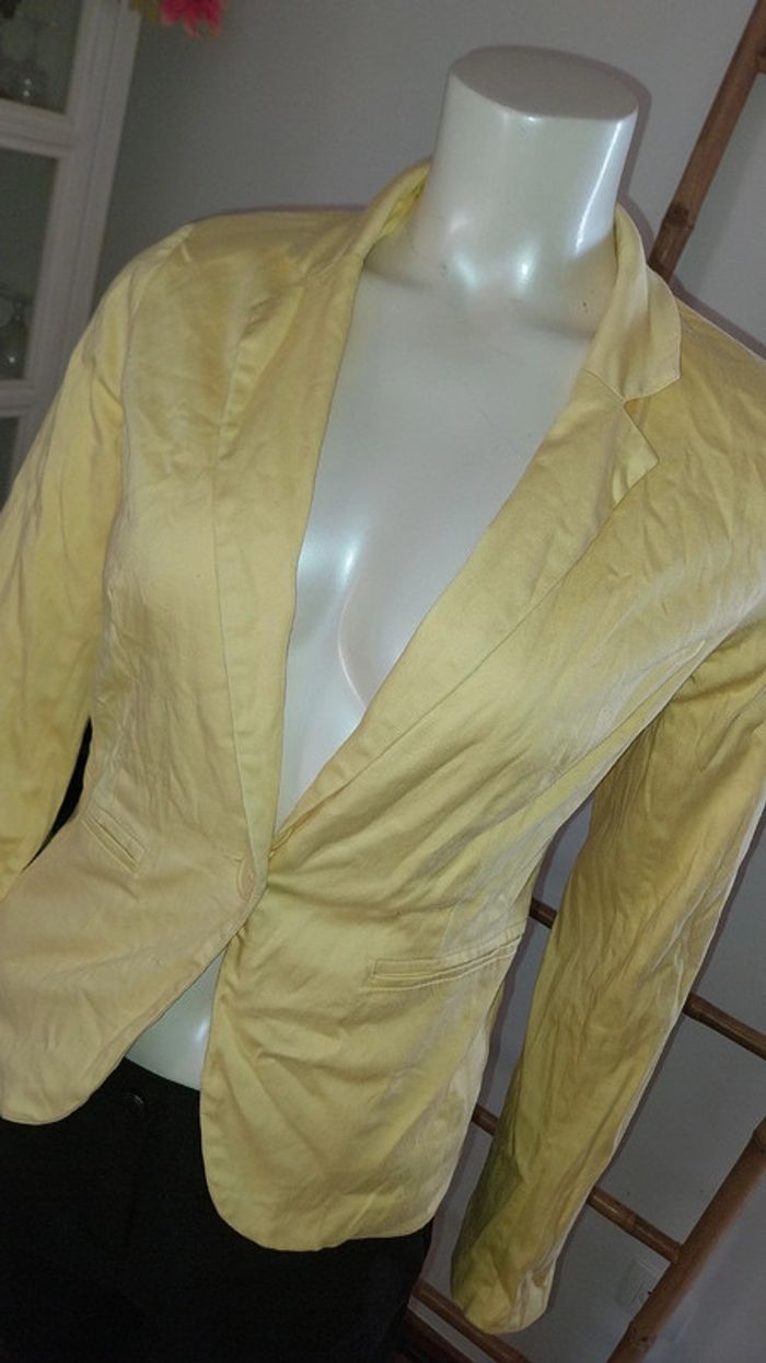 Blazer/ Veste excellent état by Kilky jaune taille S - photo numéro 4