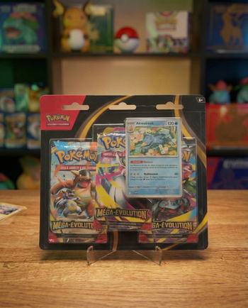 Tripack Pokémon ME01 "Méga Evolution" - Neuf & Scellé - Promo Akwakwak