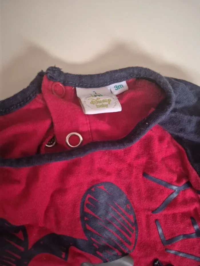 T-shirt à manches longues mickey 3 mois - photo numéro 2