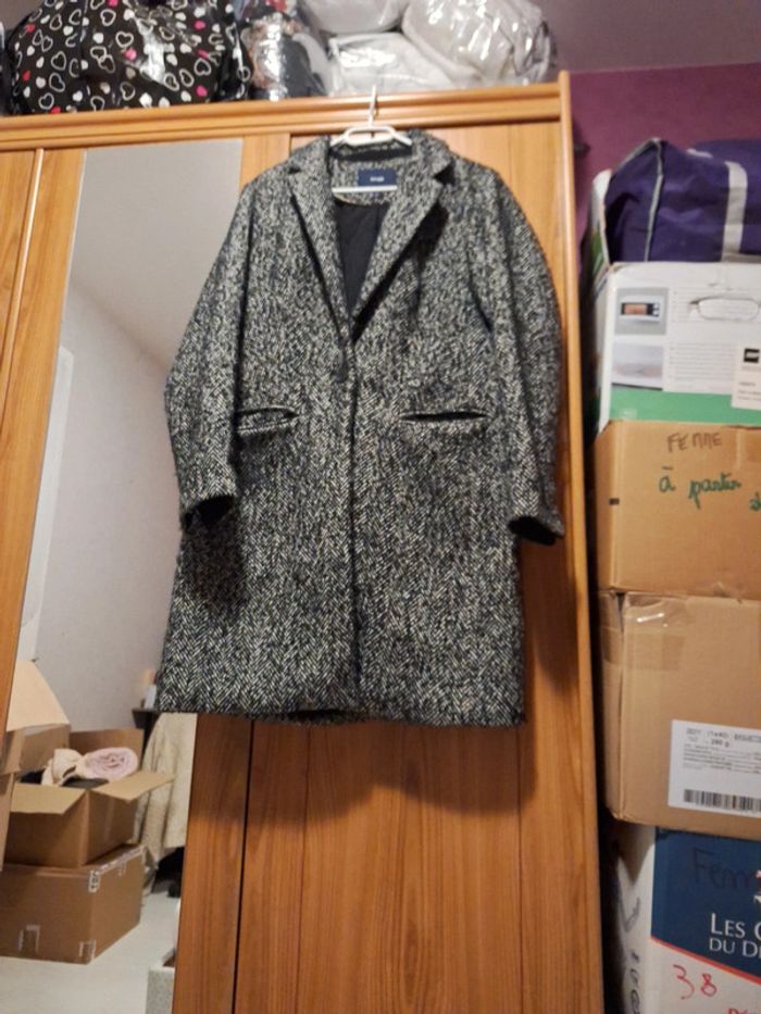 Manteau kiabi noir et blanc