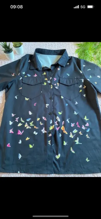 Chemise noire manche courte