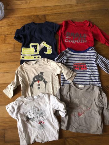 Lot 6 tee shirt 6 mois