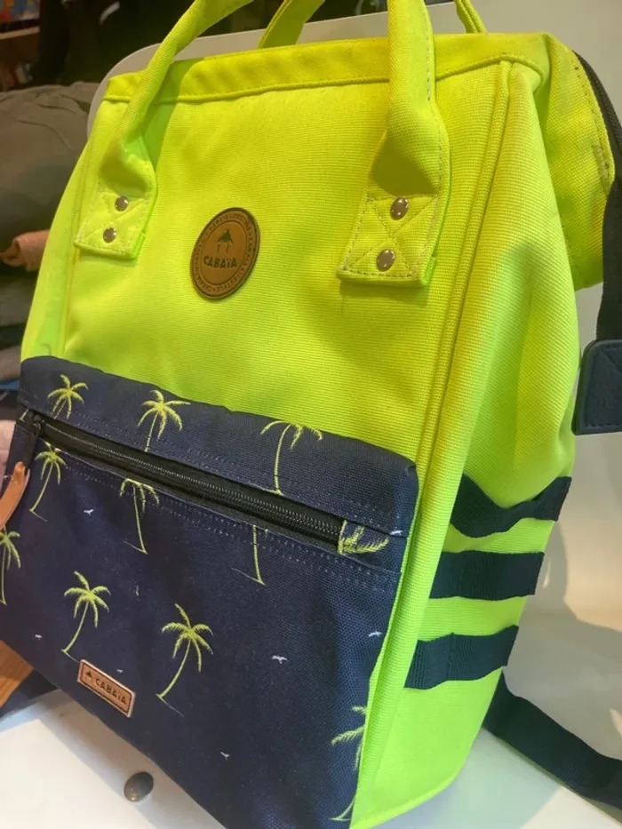 Sac cabaïa jaune et bleu - photo numéro 3