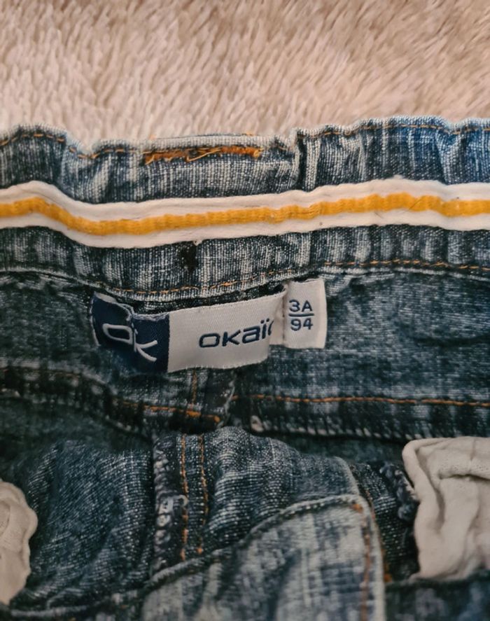Short en jean longueur genou taille 3 ans - photo numéro 3