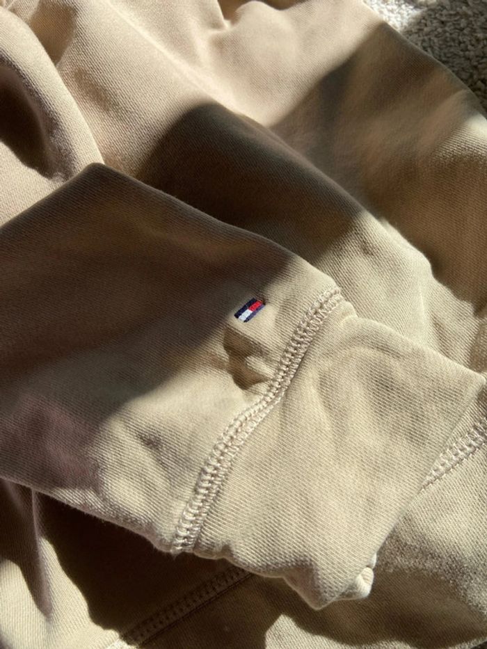 Sweat à capuche marron beige en coton Tommy Hilfiger Taille S - photo numéro 3