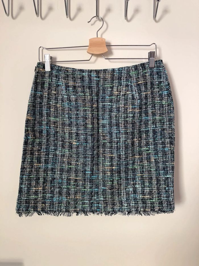 Jupe tweed bleue Claudie Pierlot taille 40 neuve - photo numéro 5