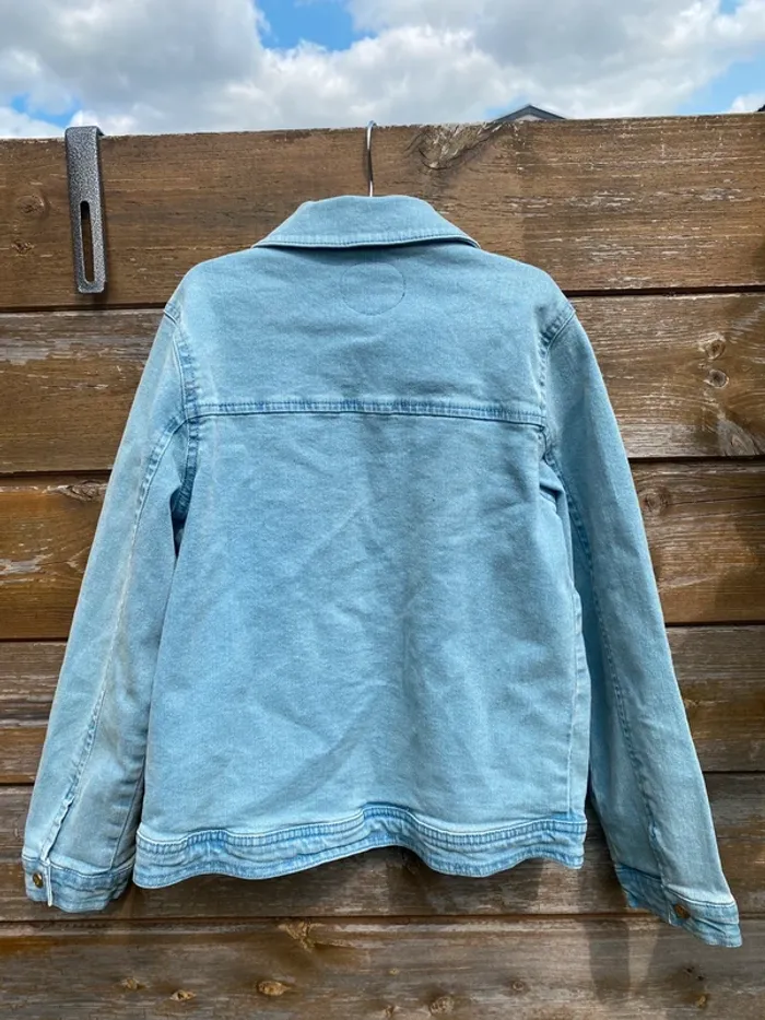 Veste jean fleurs fille 8 ans sergent major - photo numéro 8