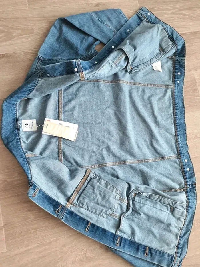 Veste en jean taille 36 coupe oversive - neuve - photo numéro 8