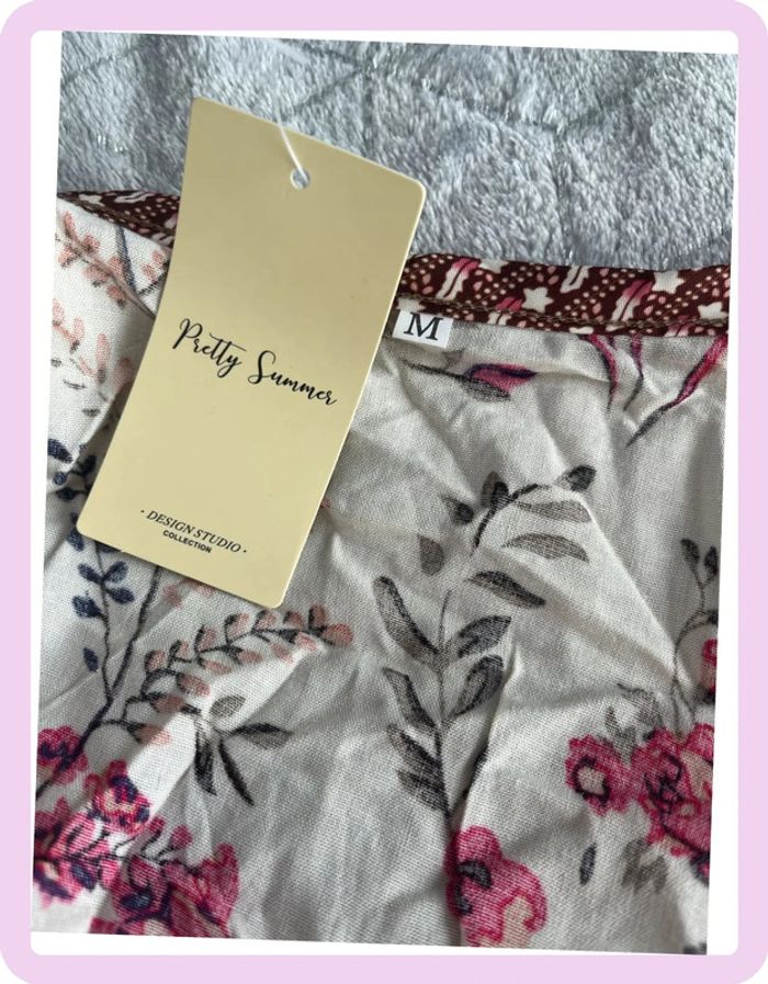 Robe Fleurie Crème – Pretty Summer – Taille M 👗 - photo numéro 5