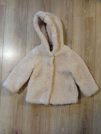 Manteau moumoute écru 7/8ans