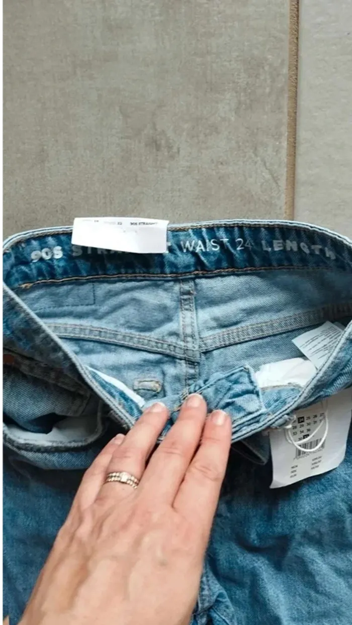 Jeans  straight taille  24/32  never  denim - photo numéro 5
